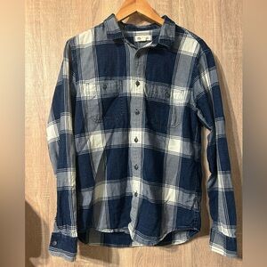 Madewell Blue and White Checkered Button Down Shirt Size Medium